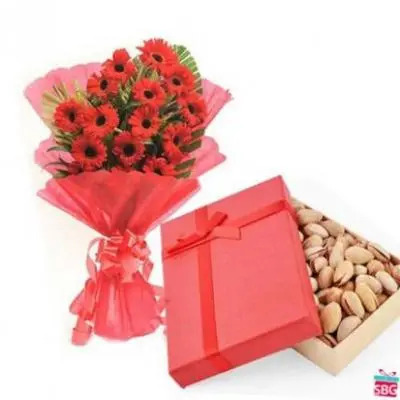 Gerberas With Pistachio
