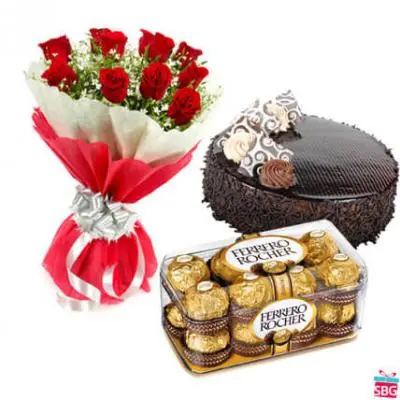 Roses, Cake & Ferrero Rocher