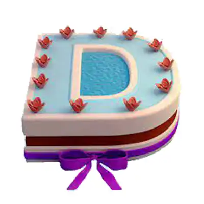D Letter Cake
