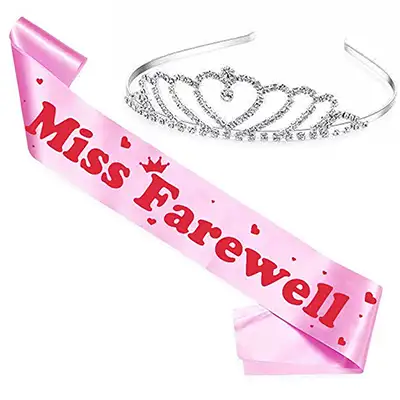 Miss Farewell Crown With Ribbon