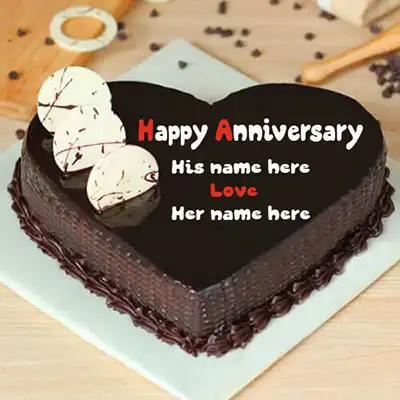 Happy Anniversary Cake with Name