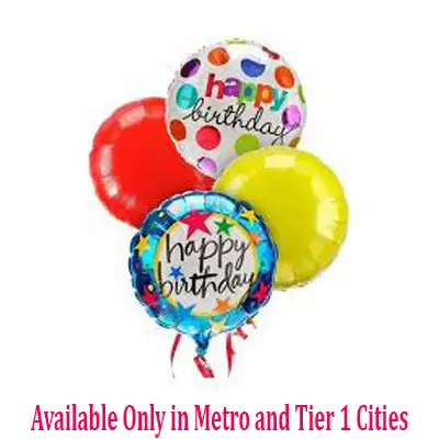 Happy Birthday 4 Balloons