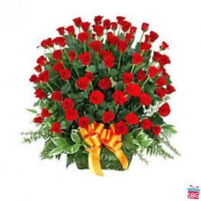 Red Roses Big Basket