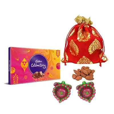 Celebration with Almonds & Diyas