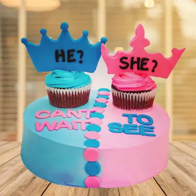 Buy/Send Vanilla Fondant Baby Shower Cake Online 4199