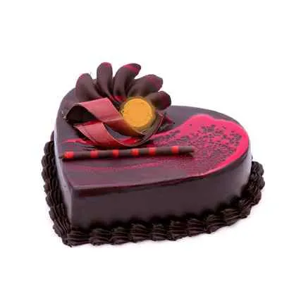 Choco Red Velvet Heart Cake