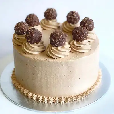 Eggless Ferrero Rocher Cream Cake