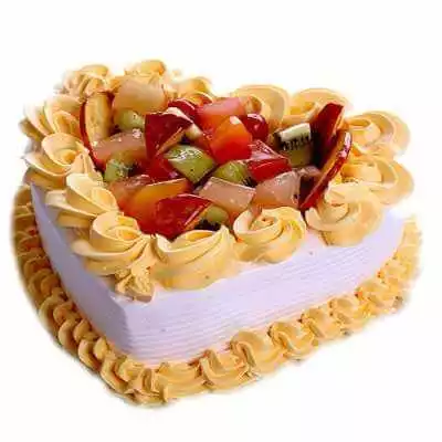 Fruit Heart Shape Cake