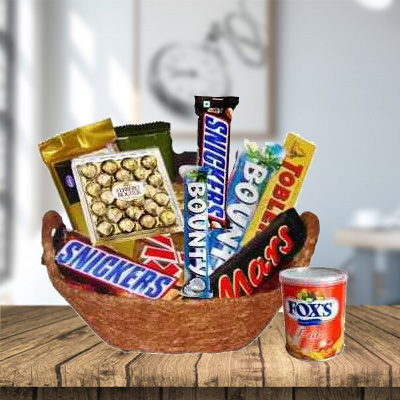 Basket of Imported Chocolates