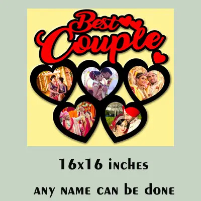 MDF Wooden Best Couple Photo Frame