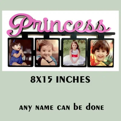 Wooden MDF 4 Princess Photos Frame