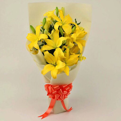 Yellow Lilies Bouquet