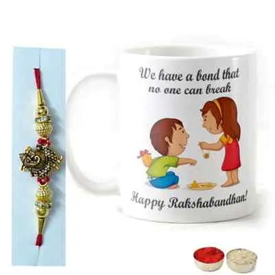 Designer Rakhi with Mug