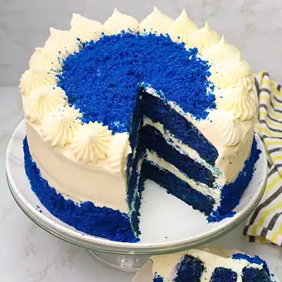 Blue Velvet Birthday Cake