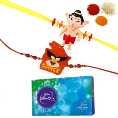 2 Kids Rakhi With Cadbury Celebration