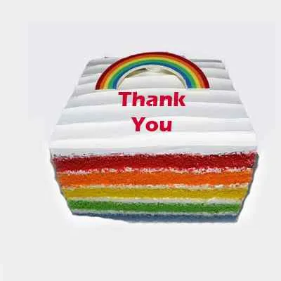Thank You Rainbow Cake