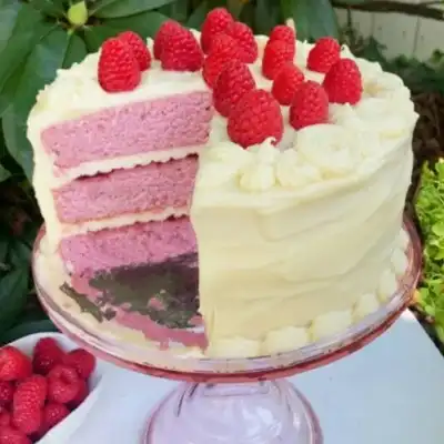 Vanilla Raspberry Cake