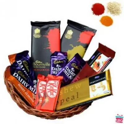 Indian Chocolate Basket With Rolli Tikka