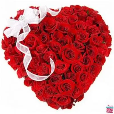 Red Roses Heart Arrangement