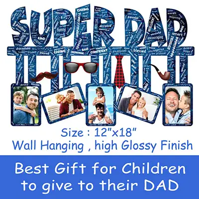 Super DAD Wood Collage 