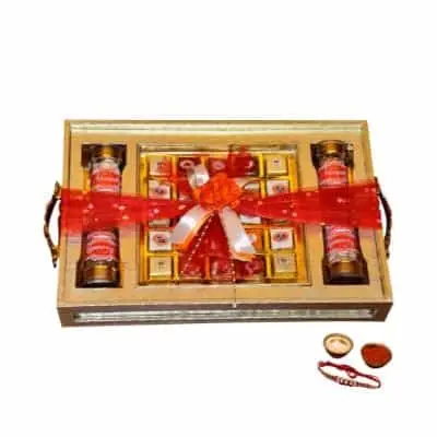 Golden Sweets and Dry Fruit Hamper