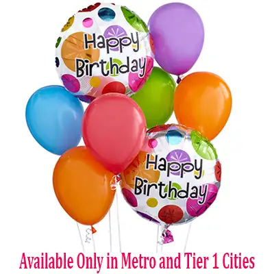 Happy Birthday Round Balloons