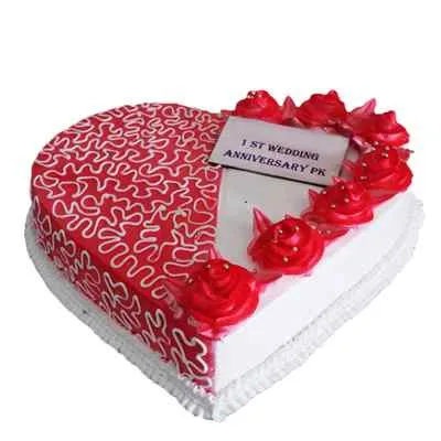 Heart Designer Cake for Anniversary