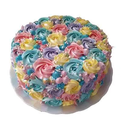 Distinctive Rose Design Cake