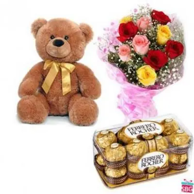 Teddy, Mix Roses With Ferrero Rocher