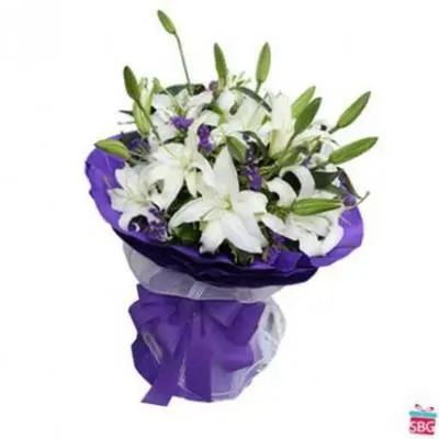 White Lilies Bouquet