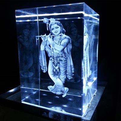 Krishna 3D Crystal