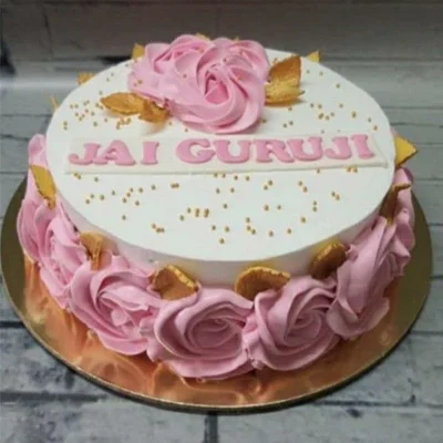 Guruji Birthday Floral Cake
