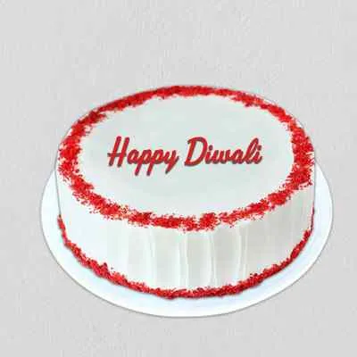 Red Velvet Diwali Cake