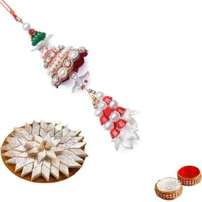 Pearl Lumba Rakhi for Bhabhi with Katli