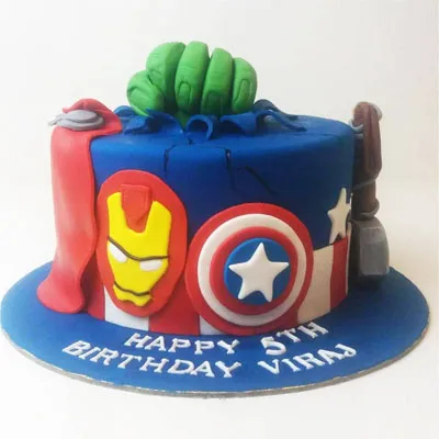 Avengers Theme Cake