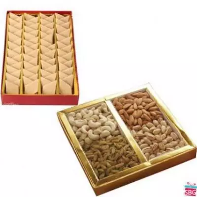 Dry Fruits With Kaju Burfi