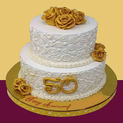 50th Anniversary Tier Cake