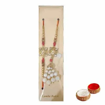 White Pearl Lumba Rakhi