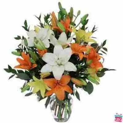 Mixed Lily Vase