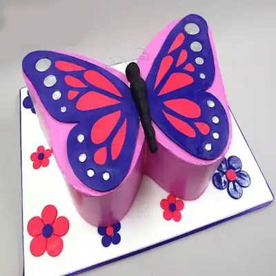 Purple Butterfly Cake