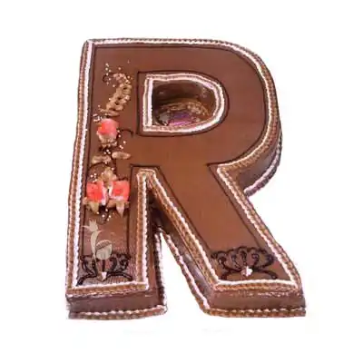 R Letter Cake