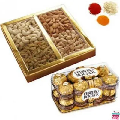 Dry Fruits, Chocolates With Rolli Tikka