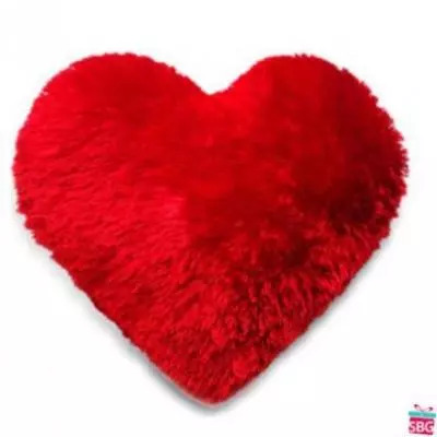 Heart Shape Fur Cushion