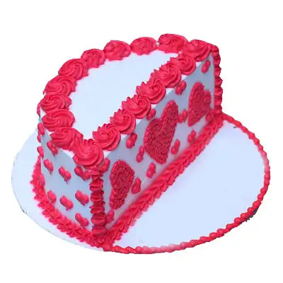 Half Red Velvet Cake