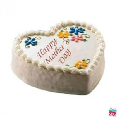 Mothers Day Heart Shape Cake