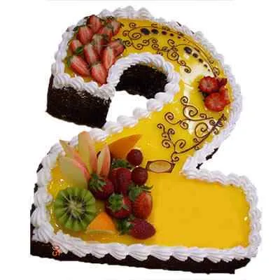 2 Years Birthday Fruit Cake