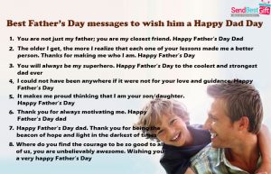 Best Father’s Day Messages to wish him a Happy Dad Day