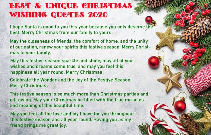 Best & Unique Christmas Wishing Quotes 2021
