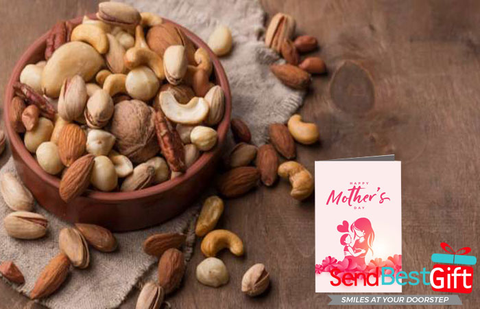 Mother's Day Dry Fruits and Greeting Card