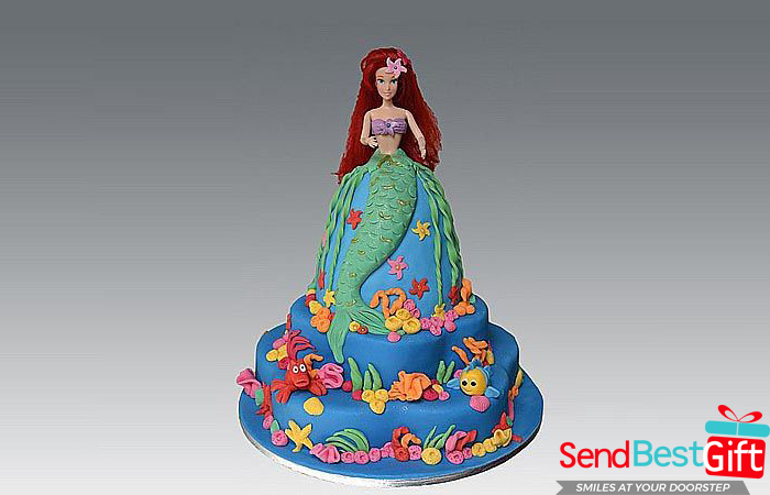 Mermaid Barbie Doll Birthday Cake